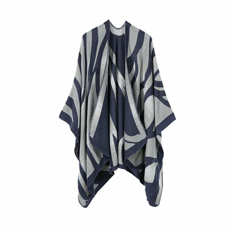 ショール レディース ストール 秋冬 迷彩柄 グラデーション 切り替え 大判 厚手 暖かい 膝掛け ブランケット ヨーロッパ アメリカ 平織2