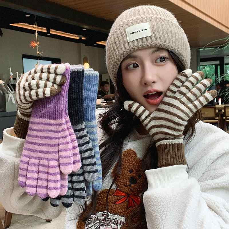 手袋 レディース ニット手袋 スマートフォン対応 防寒手袋 秋冬 自転車 バイク 通勤 通学 普段使い か..