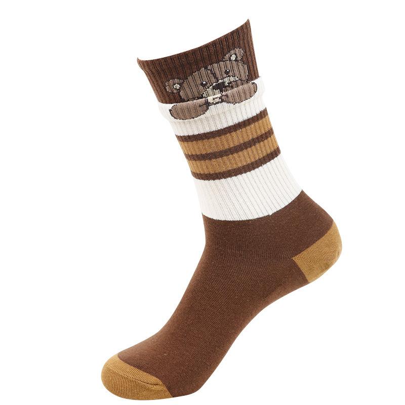 靴下 レディース 冬用 厚手 コットン かかとケア ひび割れ防止 格子柄 花柄 アニマル柄 あったか カジュアル