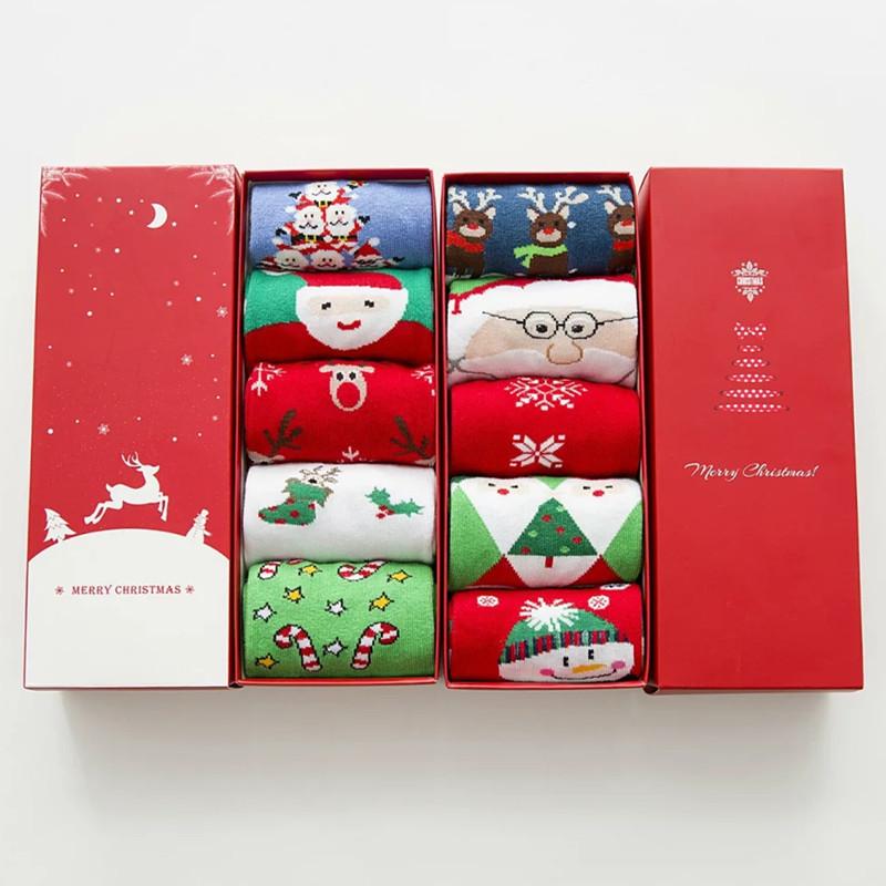 靴下 メンズ レディース カップル ソックス 綿 提花 ギフト 5足 セット 冬 あったか 普段使い2