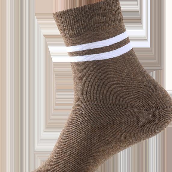 靴下 レディース 高筒 ストライプ リブ編み コットン 混紡 ソックス 5足組 防臭 吸汗 抗菌 通気性 スポーツ カジュアル 婦人 女性用 オールシーズン