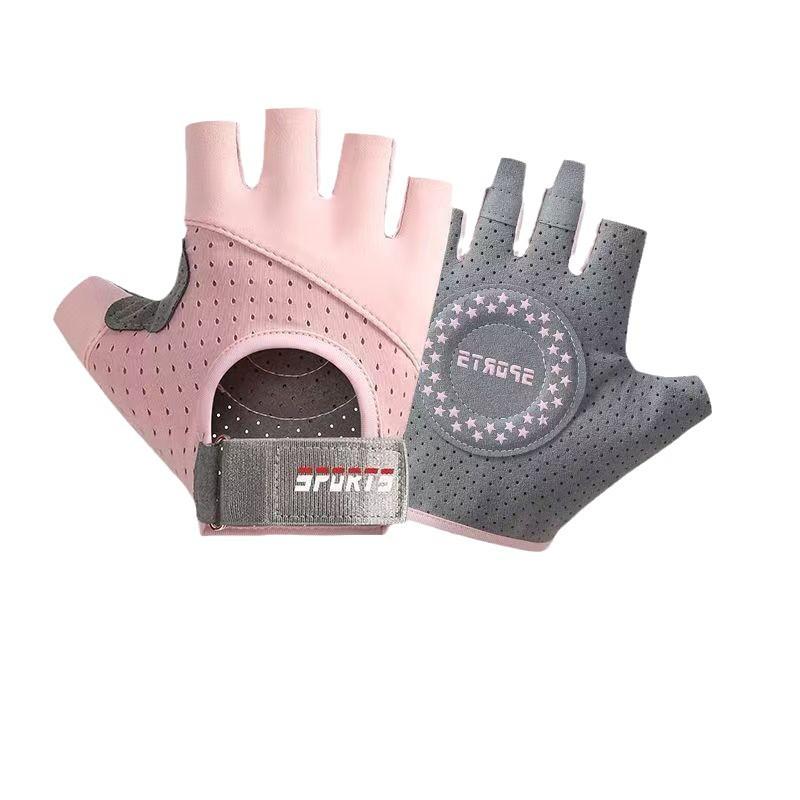 手袋 レディース トレーニング グローブ 防滑 耐摩耗性 ハーフフィンガー スポーツ サイクル グローブ ..