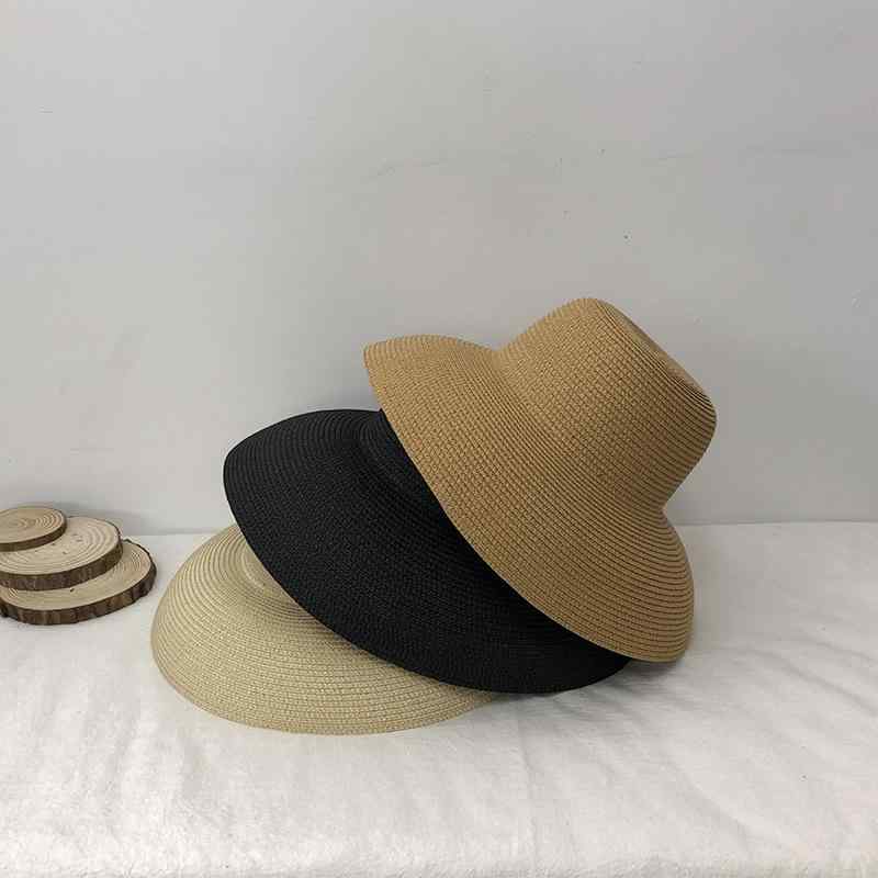 麦わら帽子 レディース ハット 大檐帽子 ヘップバーンスタイル フランス風 レトロ 日焼け防止 UVカット ストローハット ビーチ帽子 つば広 カンカン帽 春夏 ブラック ベージュ系 ホワイト系 イエロー系 レッド系 コーヒー色 ストライプ 手編み