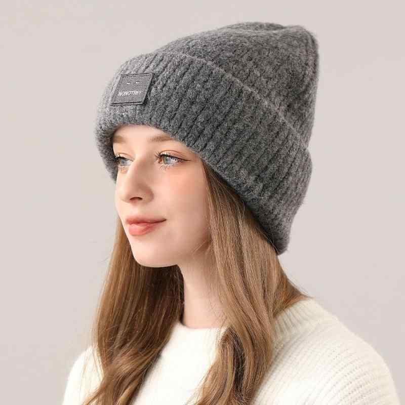 ニット帽 レディース 秋冬 燕麦色 キャップ 小香風 暖かい 防風 ウール混紡 ビーニー ラウンドトップ ..