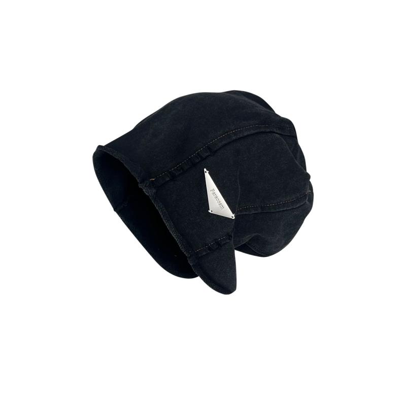 帽子 レディース 刺繡 包頭帽 ビーニー 大頭 春夏 秋冬 小顔効果 おしゃれ かわいい 冷え対策 綿 コットン 米白 栗棕 グレー 黒 五角星 三角鉄標 K字母 貼布蝴蝶