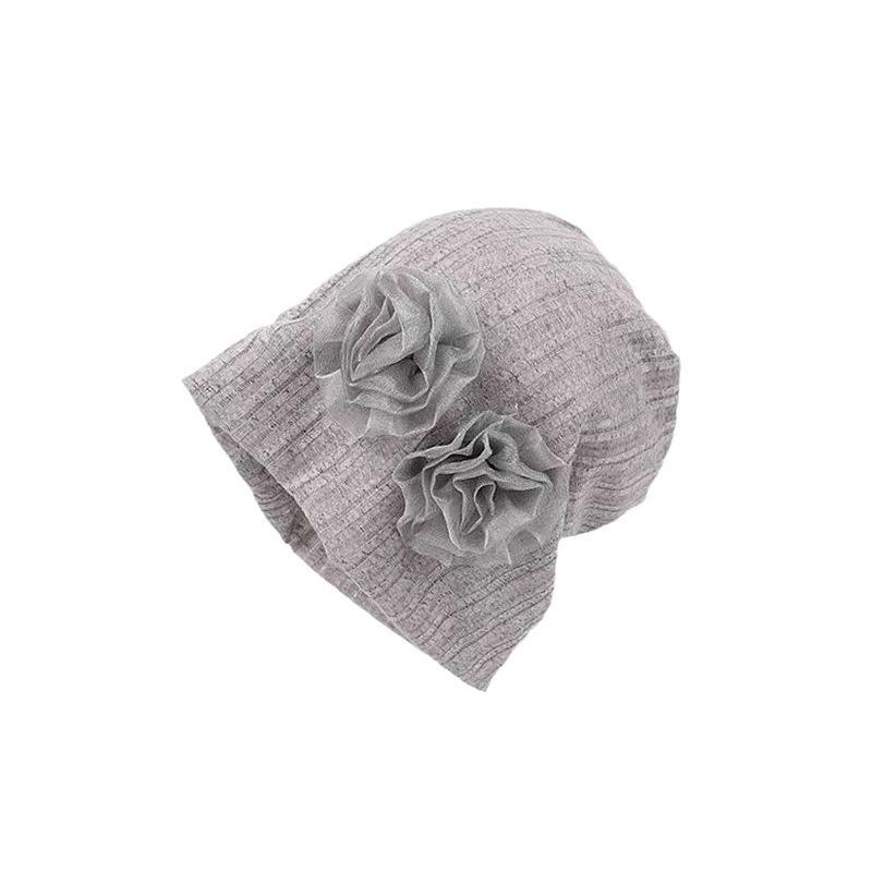 ニット帽 レディース バラ 花柄 ビーニー Pile キャップ 伸縮性 通気性 遮光性 ブラック グレー ベージュ カジュアル 普段使い