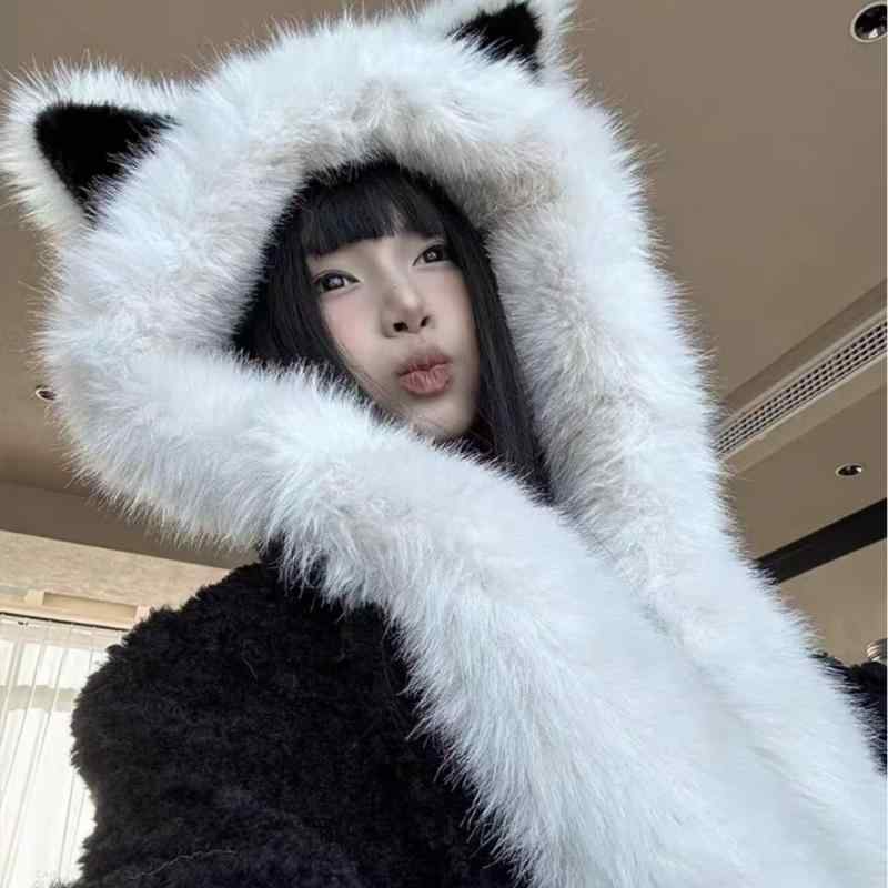 帽子 レディース かわいい 狐耳 ファー 秋冬 防寒 保温 ネックウォーマー 一体型 ハット キャップ ホワイト ベージュ・製品カテゴリ: 帽子・流行の要素: 猫・帽子の種類: 丸型・つばのタイプ: 長いつば・カラー: ホワイト、ベージュ・サイズ: フリーサイズ・機能: 保温、防風・主な生地の組成: 狐の毛・主な生地の組成含有量: 81%-95%・スタイル: 韓国風・生地の名称: 狐の毛・加工技術: ニット・人気の要素分類: 動物