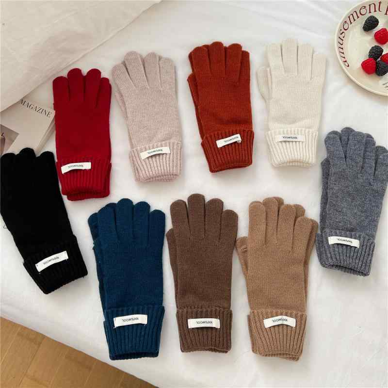 手袋 レディース 秋冬 保温 防寒 タッチパネル対応 ニット 手袋 サイクル 自転車 学生