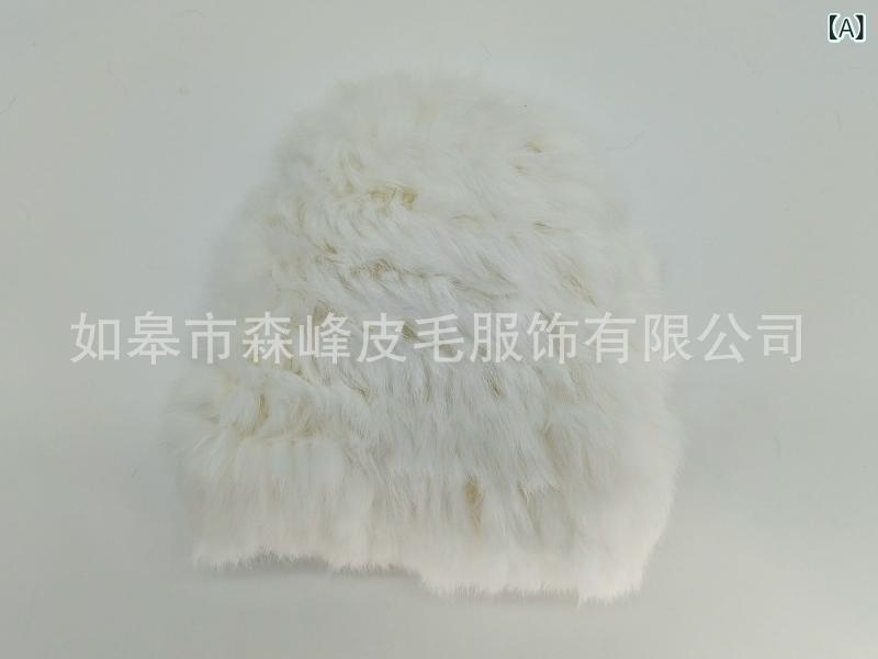 ニット帽 レディース 秋冬 暖かい 真 兎毛 100% вязаный шапка 防寒 保温 ゆったり 伸縮性 通気性 白色 黒色 草黄色 普段使い