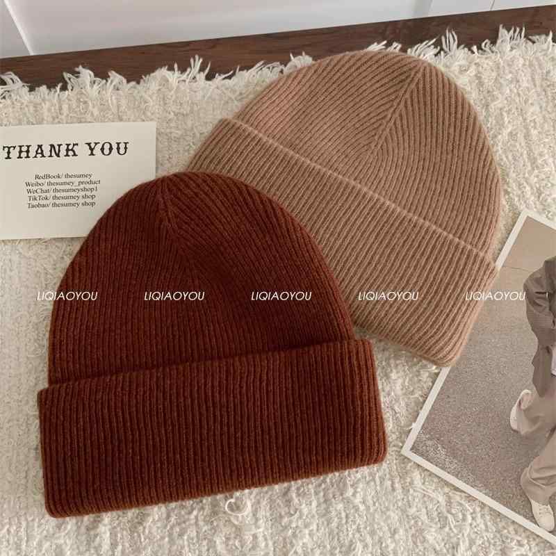 ニット帽 レディース 秋冬 保温 防風 ウール 兔毛 あったか 冷え対策 焦糖色 クラシックブラック 新年..