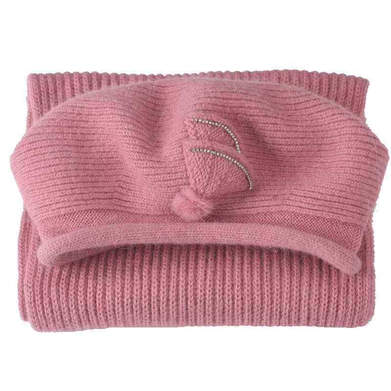 帽子 レディース 秋冬 ニット帽 ウール 混紡 暖かい 防寒 スヌード 2点セット ミセス シニア 女性 おばあちゃん 母 贈り物 ギフト グレー系