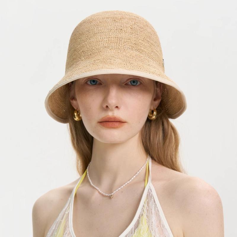麦わら帽子 レディース バケットハット ラフィアハット 手編み 日焼け防止 UVカット 紫外線対策 帽子 ..