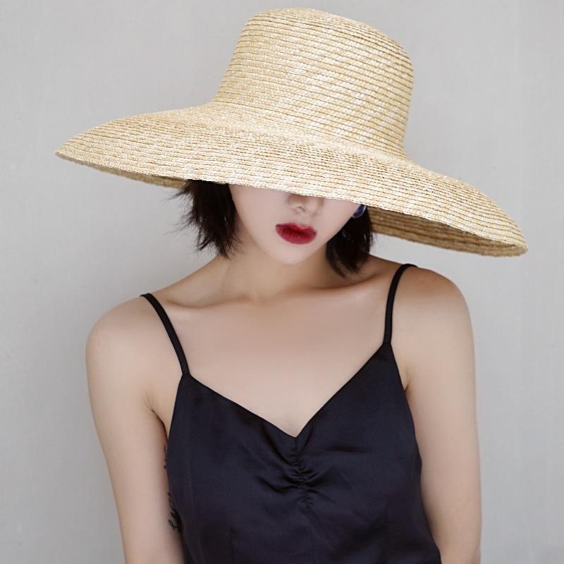 麦わら帽子 レディース 大つば ストローハット 鐘型 UVカット 紫外線対策 日よけ ビーチ 春夏 リゾート 旅行2