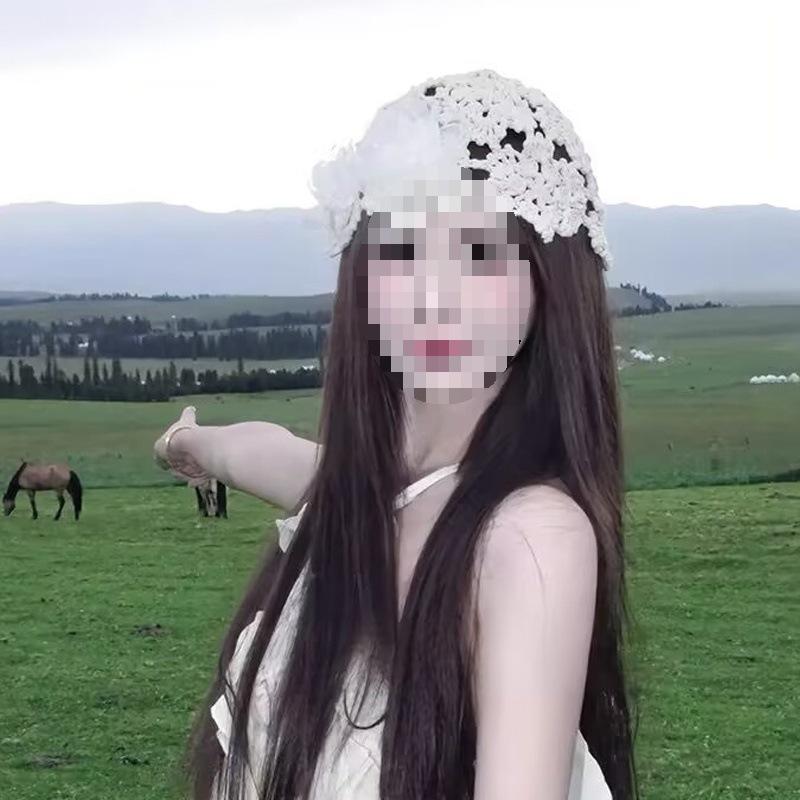 ニット帽 レディース 春夏 レース 花柄 透かし編み 医療用帽子 ビーニー かわいい おしゃれ 薄手 ベー..