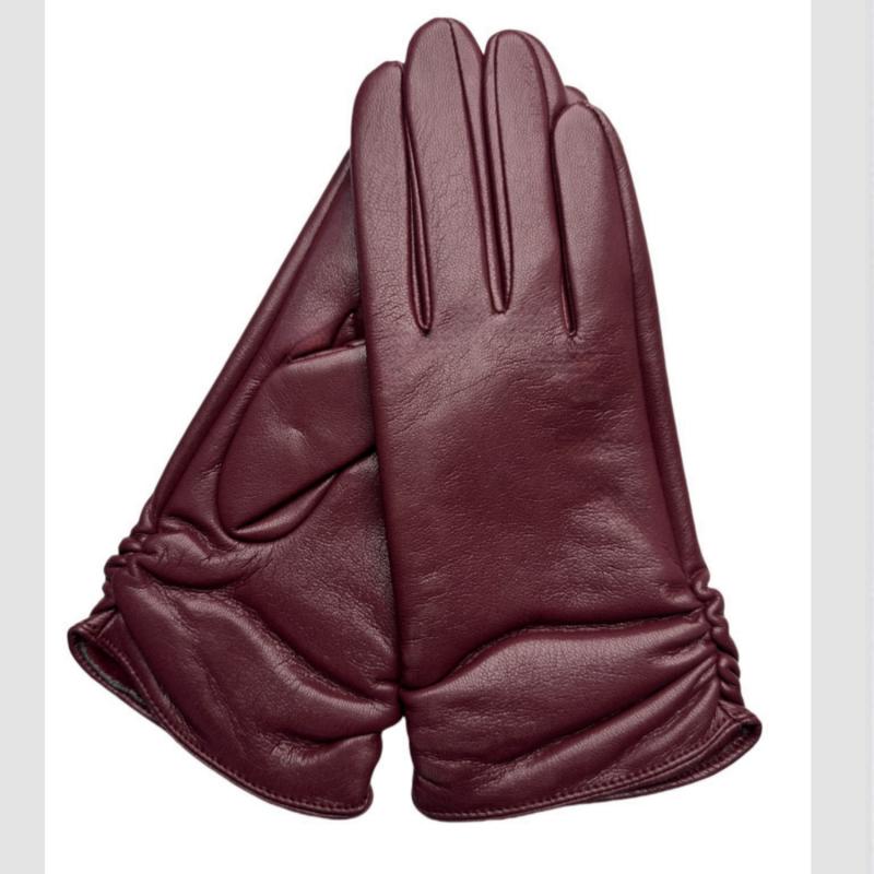 手袋 レディース 手袋 秋冬 防寒 暖かい レザー グローブ ブラック ワインレッド カーキ 普段使い