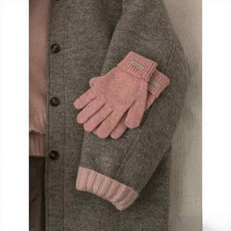 手袋 レディース 女性用 全羊毛 手袋 スマートフォン対応 保温 ニット手袋 芝麻点点 花生点点 チョコレート点点 黒芝麻点点 浅藍点点 薄荷点点 草莓点点 秋冬2