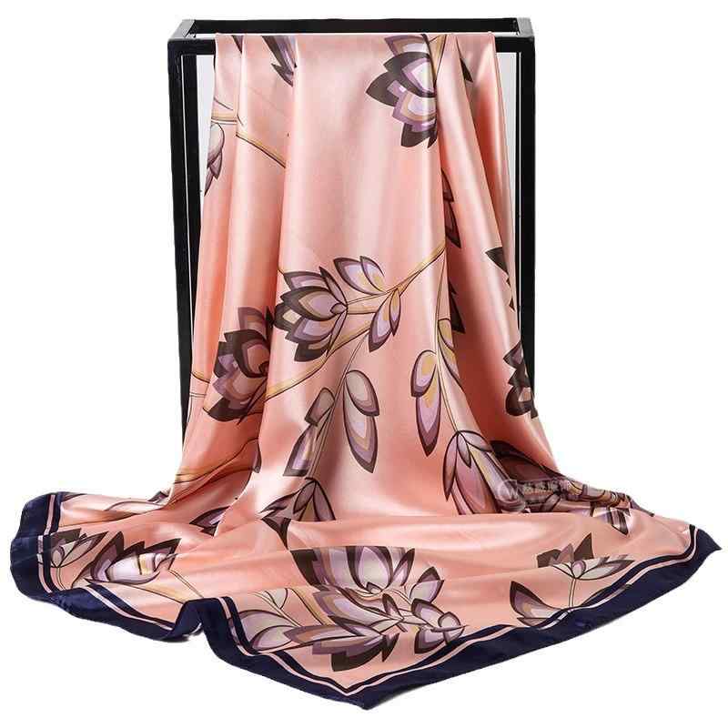 スカーフ レディース 大判 正方形 シルクタッチ ストール ショール 薄手 UV対策 冷房対策 中国風 花柄 バンダナ 旅行 通勤 春夏