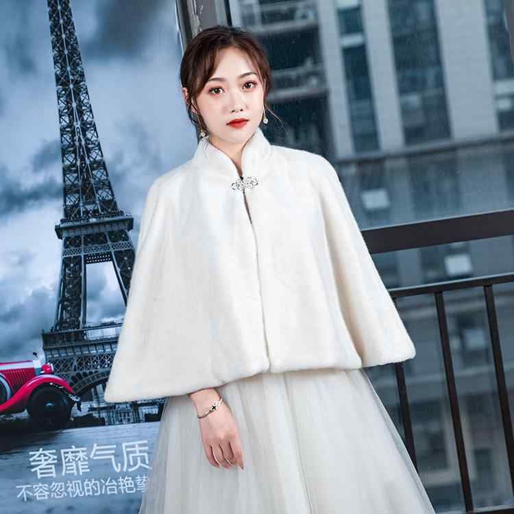 ショール レディース ブライダル ケープ 秋冬 防寒 フェイクファー ウェディング パーティー 結婚式 ストール 白 ホワイト