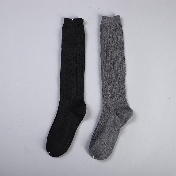 靴下 レディース 高筒 ニット ウール 混紡 森ガール レトロ ロング ソックス ニーハイ 秋冬 春 韓国 かわいい 冷え取り あったか デイリー2