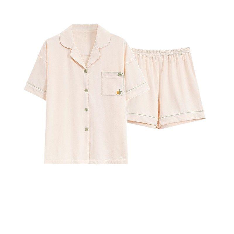 パジャマ レディース 薄手 半袖 ショートパンツ 綿 ルームウェア 上下セット 夫婦 部屋着 寝巻き 寝間..