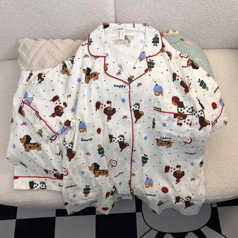 パジャマ レディース 半袖 短パン 上下セット 部屋着 寝間着 ルームウェア ポリエステル 格子柄 かわいい 薄手 接触冷感 通気性 快適 春夏