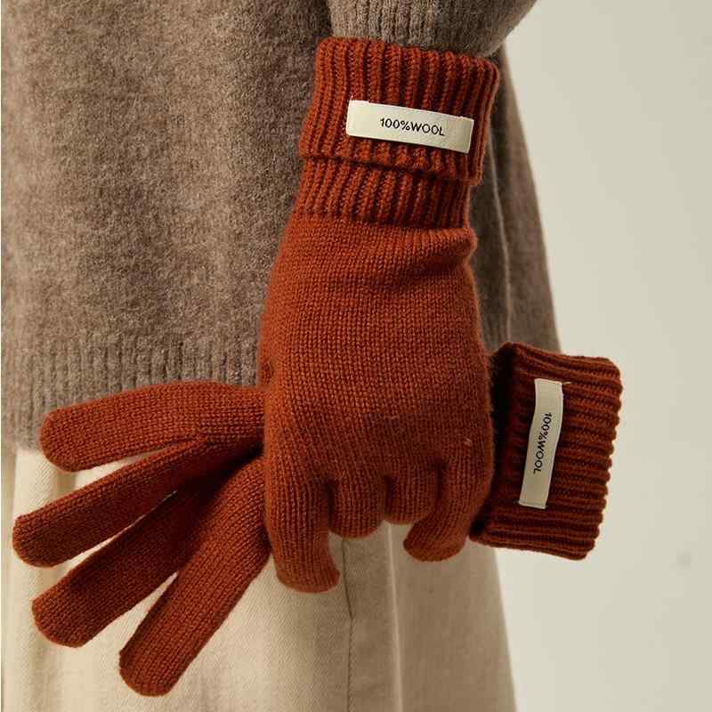 手袋 レディース 秋冬 スマートフォン対応 ウール ニット手袋 花柄 レース 防寒 保温 グローブ かわい..