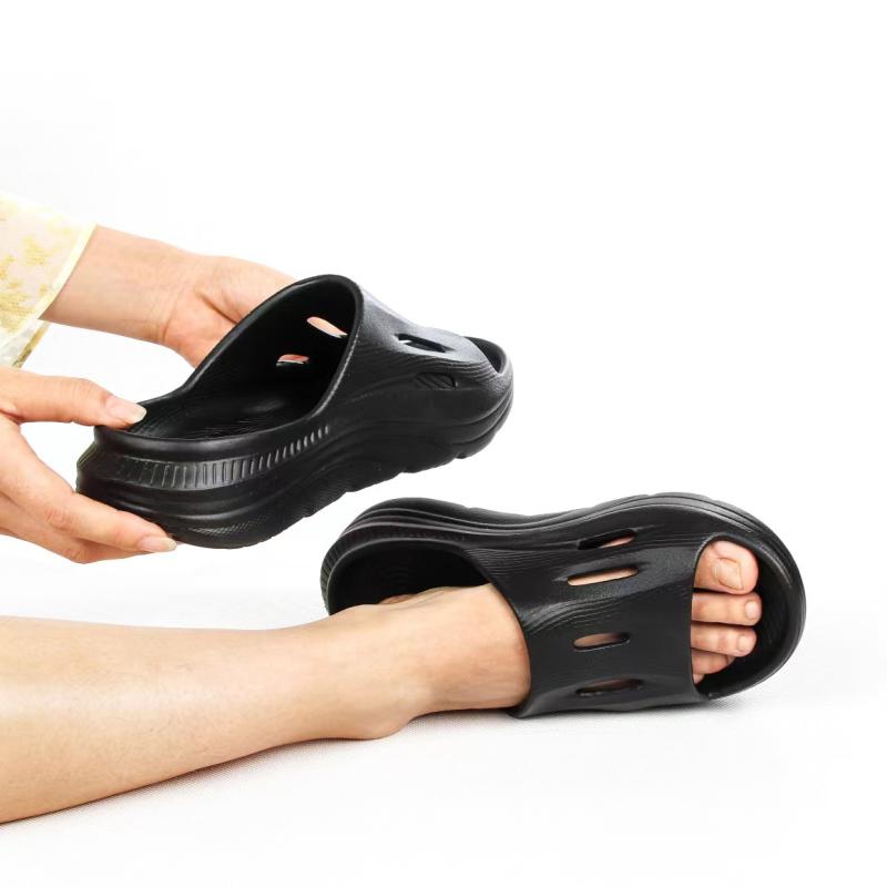 サンダル ルームシューズ 厚底 男女兼用 EVA 浴室 スリッパ 室内履き 穴あき 滑り止め 衝撃吸収 通気性 日常 普段使い 春夏 ブラック ホワイト オレンジ イエロー