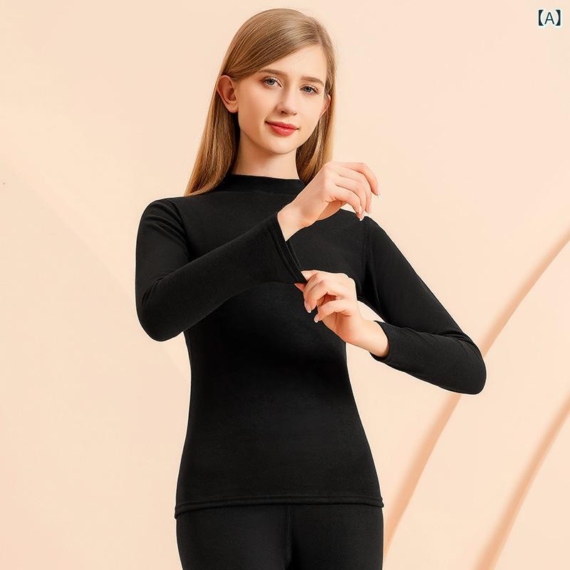 インナー レディース メンズ 保温肌着 上下セット 暖かい ポリエステル 無地 秋冬 あったかインナー 長..