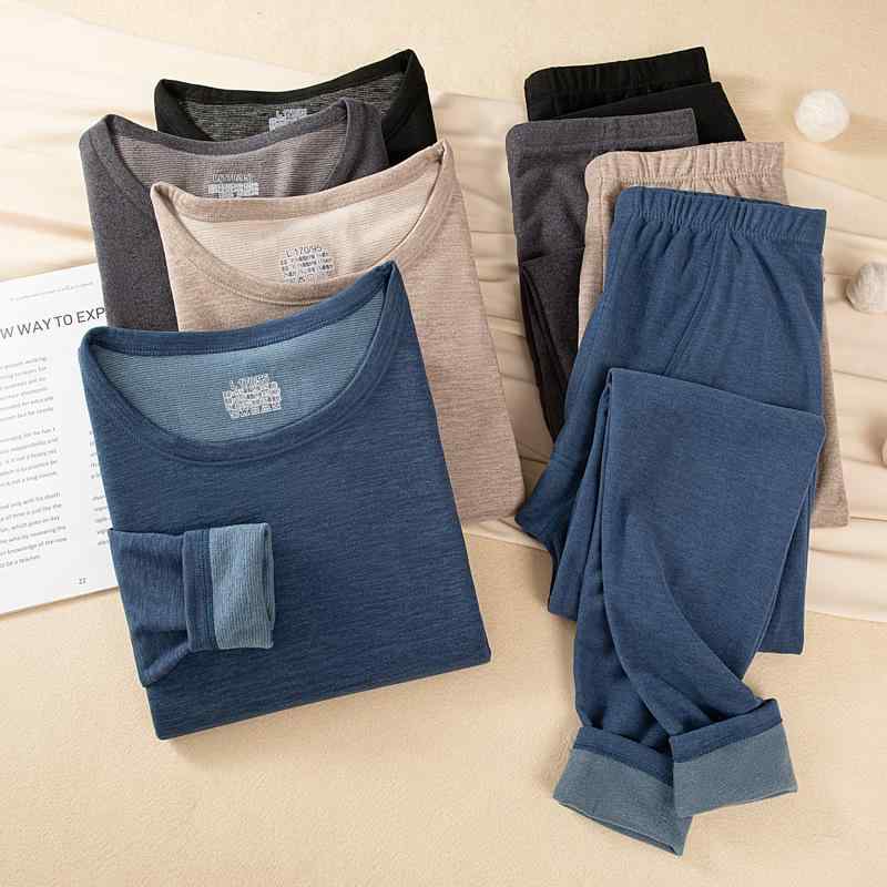 インナー メンズ 男性用 山羊绒 桑蚕丝 保温 肌着 上下セット 秋冬 あったか インナーシャツ インナー..