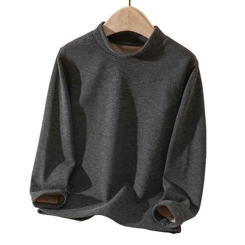 子供服 長袖Tシャツ キッズ 男女兼用 ウール 混紡 ハイネック トップス 秋冬 暖か 厚手 アメリカ 紫 ピ..