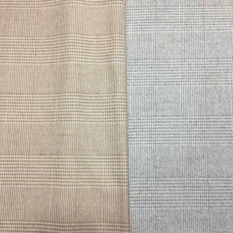 コート ワンピース スカート ポリエステル パンツ 秋冬 千鳥格子 織物 伸縮性 浅黄色 グレー