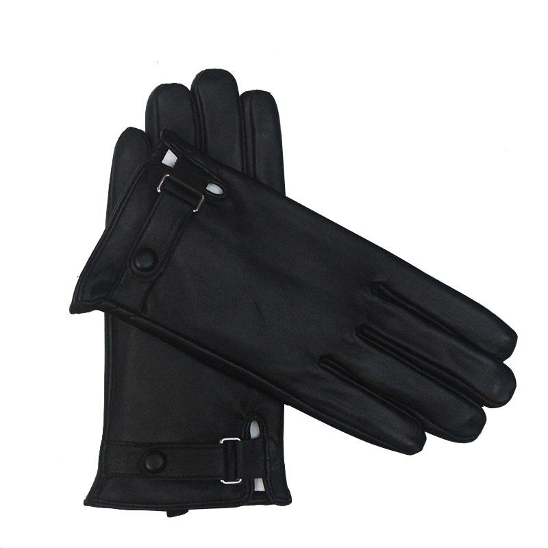 手袋 男性用 秋冬用 裏起毛 接触冷感 ラムレザー グローブ スマホ対応 暖かい バイク 自転車 通勤 ビジ..