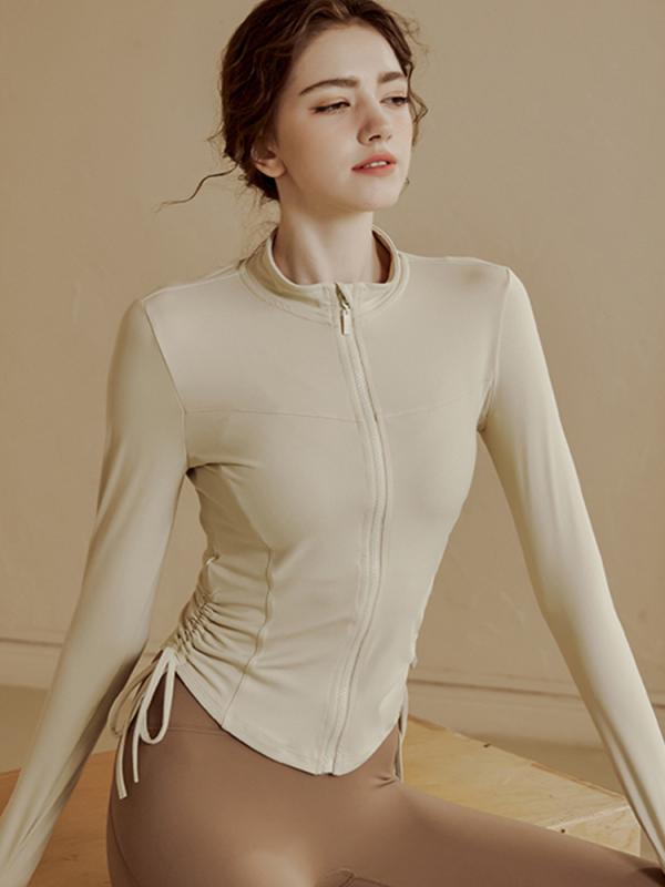 ジャケット レディース ヨガ 服 アウター 速乾 スポーツ ランニング トレーニング ウェア 高級感 無地 ..