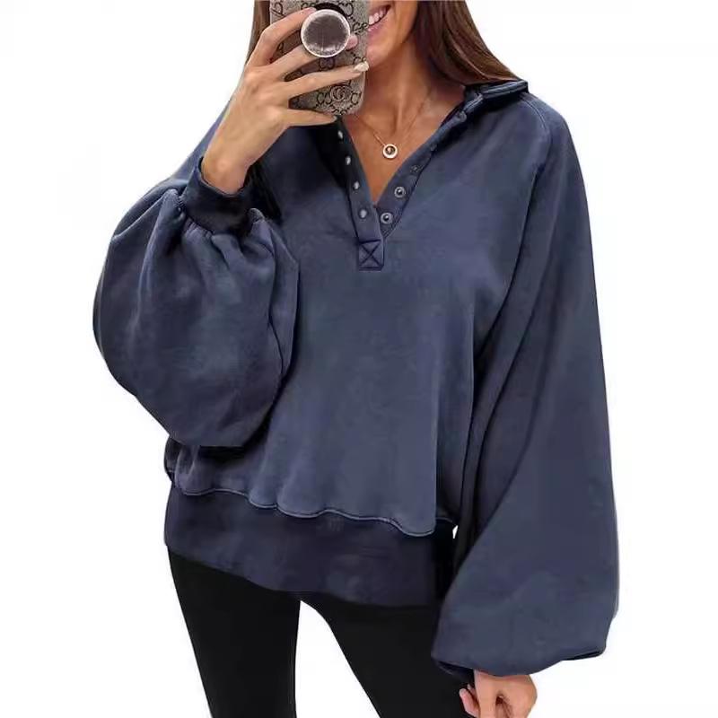 パーカー レディース 秋冬 配色 ランタンスリーブ ドロップショルダー プルオーバー フード付き 銅アン..