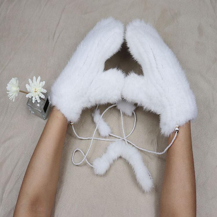 手袋 レディース 秋冬 ミンクファー ニット 手袋 暖かい グローブ 裏起毛 スマホ対応 ブルー カーキ ブラック ホワイト ワインレッド ..