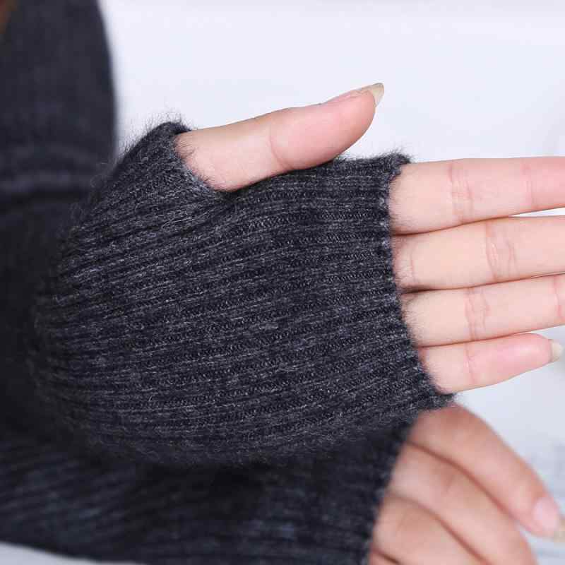 アームウォーマー レディース 秋冬 ニット 羊毛 手袋 保温 ケーブル編み 防寒 あったか おしゃれ かわいい ブラック グレー パープル レッド ブルー ベージュ コーヒー2(4)