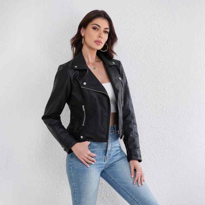 ジャケット レディース 秋冬 レザー テーラード ライダース アウター 革ジャン PU 合皮 長袖 9号 11号 13号 ブラック 黒 ブラウン 茶色 キャメル 通勤 カジュアル