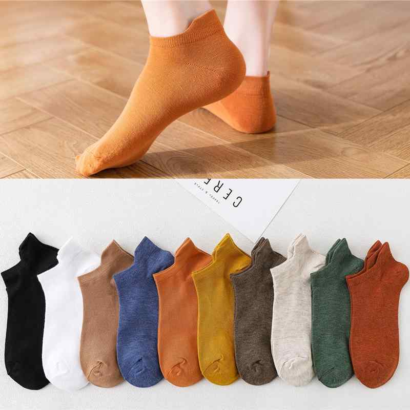 靴下 レディース 婦人 ソックス コットン スニーカーソックス くるぶし 無地 10足組 通年 オールシーズン