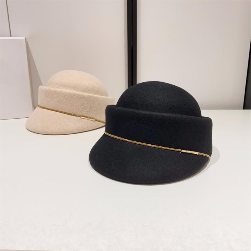 帽子 レディース 秋冬 八角帽 黒色 ベレー帽 ウール マリンキャップ 乗馬帽 elegant フェルト ハット ..