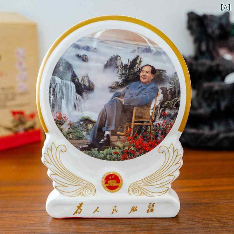 置物 オブジェ 毛沢東 新中式 インテリア 陶器 磁器 ディスプレイ ギフト ビジネス 贈り物