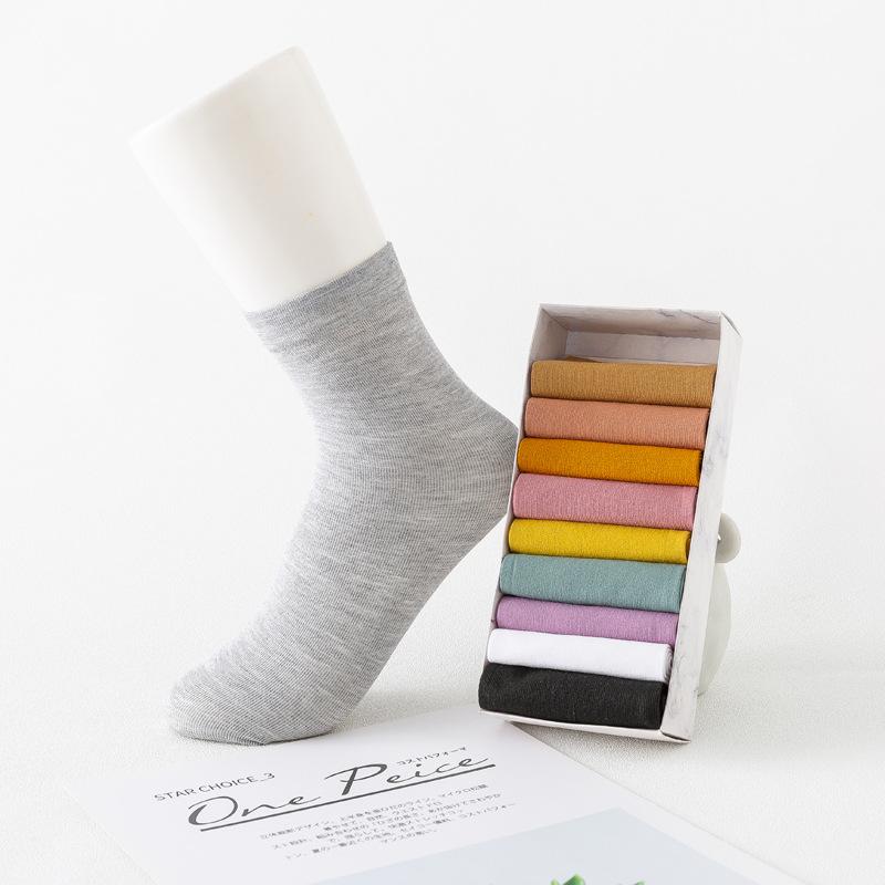 2靴下 レディース 短い ミドル 丈 ソックス カラフル リブ コットン 通気性 吸汗・機能: 吸汗・柄: 無地・適用性別: 女性・適用年齢: 青年（18～40歳）・主な素材: 綿・主な素材の含有量: 80%・筒丈: ミドル・適合シーズン:...