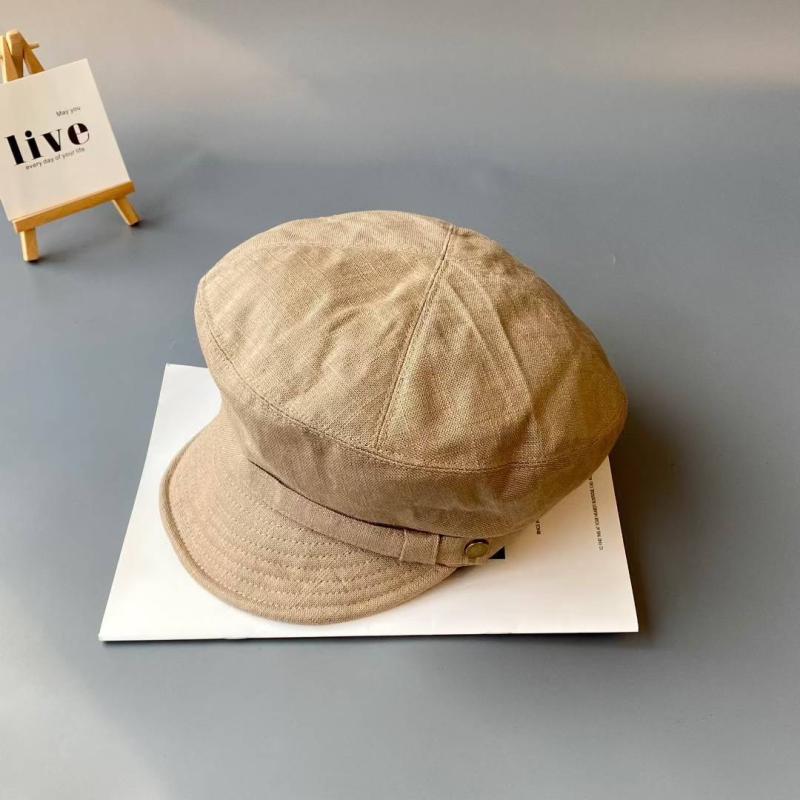 帽子 レディース 八角帽 キャスケット 春夏 秋冬 コットン リネン 英国風 おしゃれ 小顔効果 マリンキ..
