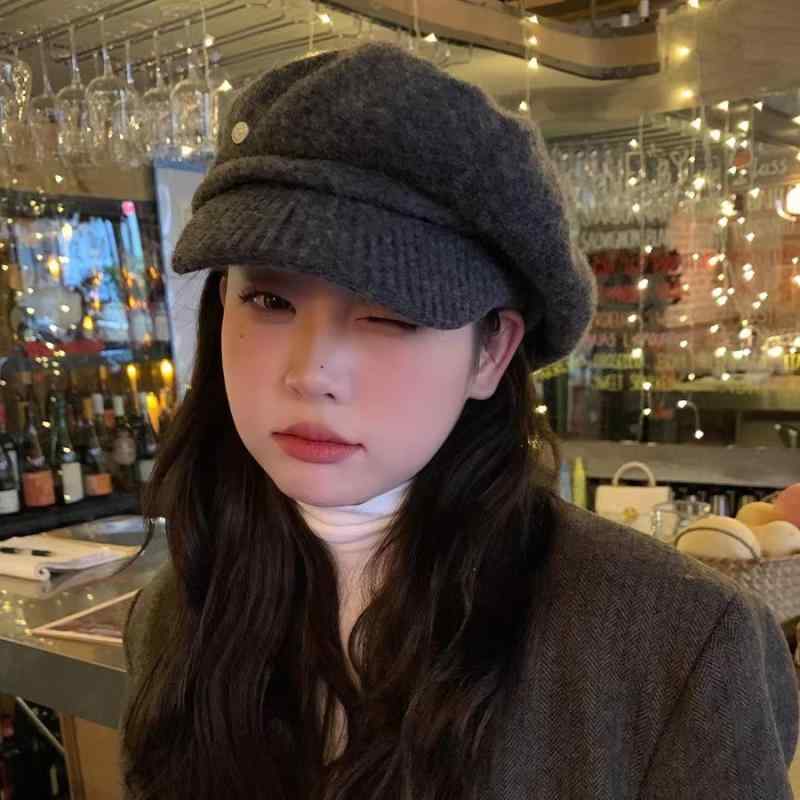 帽子 レディース ベレー帽 小顔効果 秋冬 ウール 混紡 キャップ 画家帽 ニュースボーイキャップ ブラッ..