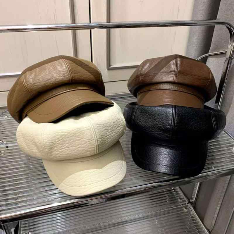 帽子 レディース ベレー帽 八角帽 秋冬 小顔効果 かわいい レトロ カントリー風 ポリエステル2