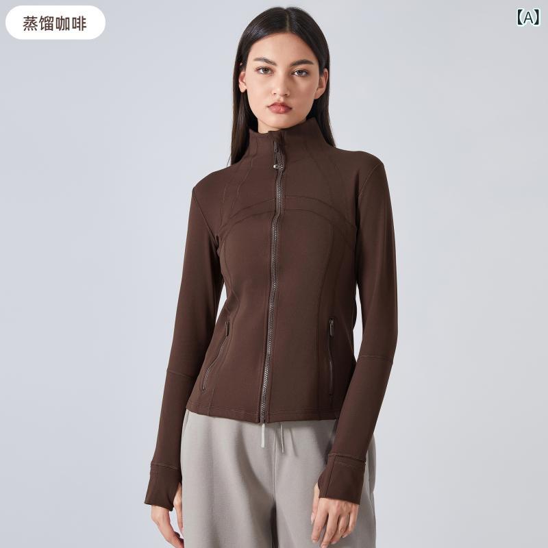 スポーツ ジャケット レディース 秋冬 裏起毛 暖かい ヨガ トップス 長袖 スリム フィットネス ウェア ..