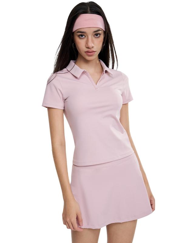 ポロシャツ レディース スポーツウェア テニスウェア ヨガウェア 薄手 速乾 トレーニングウェア ランニングウェア 上下セット 伸縮性 通気性 運動着 ルームウェア 部屋着 春夏 秋冬 ブルー ネイビー レッド ピンク ホワイト ブラック