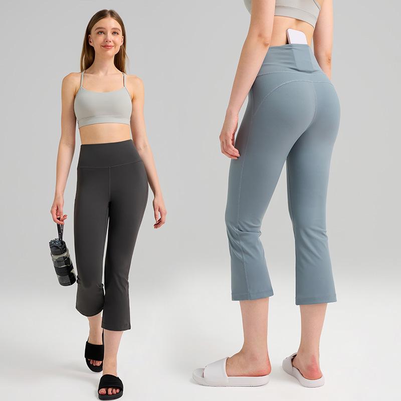 ヨガパンツ レディース ハイウエスト 接触冷感 美脚効果 吸湿速乾 スポーツ レギンス 7分丈パンツ トレーニング ウェア ミディアム丈 ズボン 伸縮性 ストレッチ 運動着 ヨガ ジム 春夏