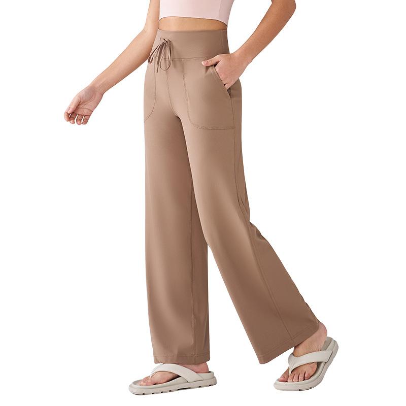 ヨガパンツ レディース 高腰 ポケット付き ストレート 裸感 ロングパンツ ルーズ スポーツウェア 健身 美体 ランニング ホワイト ネイビー グレー ブラック 無地 吸湿速乾 伸縮性