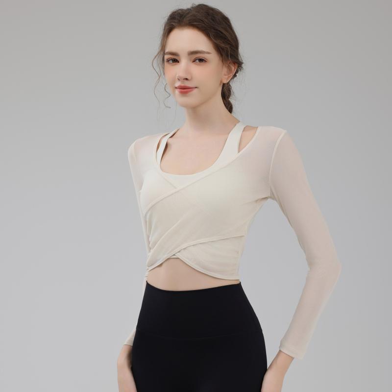 ヨガウェア レディース スポーツトップス 長袖ブラウス パッド付きシャツ パンツ 上下セット 速乾性 通..