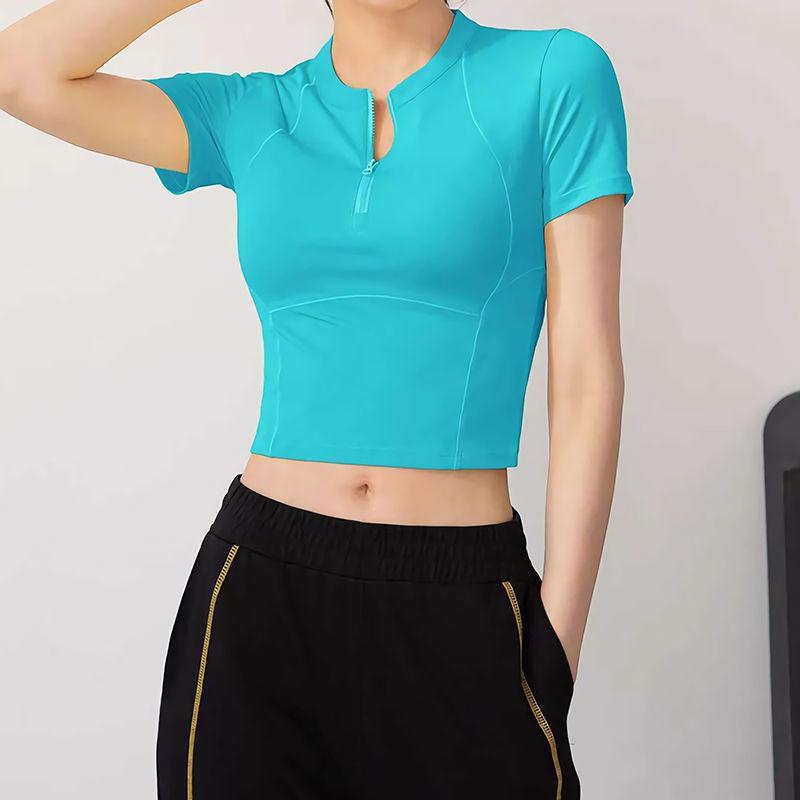 Tシャツ レディース ヨガウェア スポーツウェア 半袖 吸湿速乾 伸縮性 スリムフィット トレーニング ランニング フィットネス 春夏